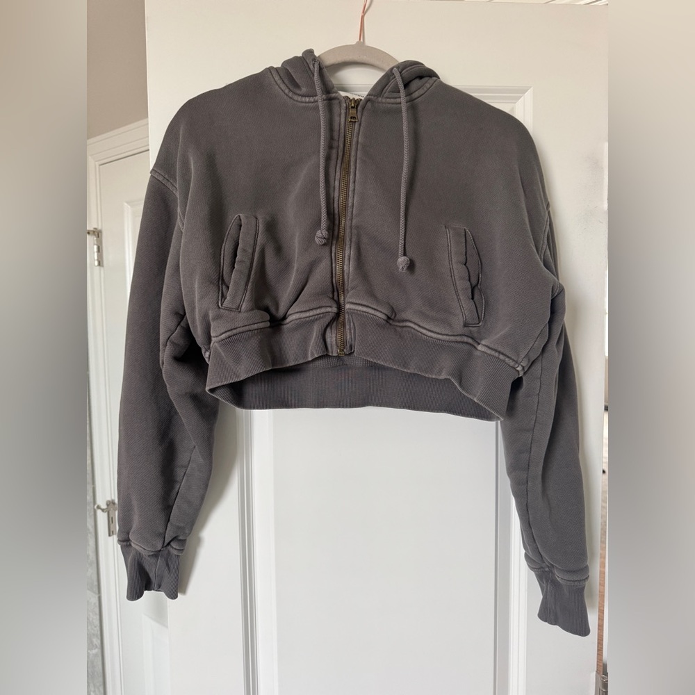Elwood BABYDOLL CROP ZIP THERMAL HOODIE